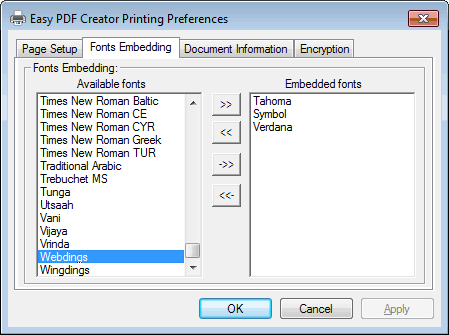 Embed Fonts Pdf Creator